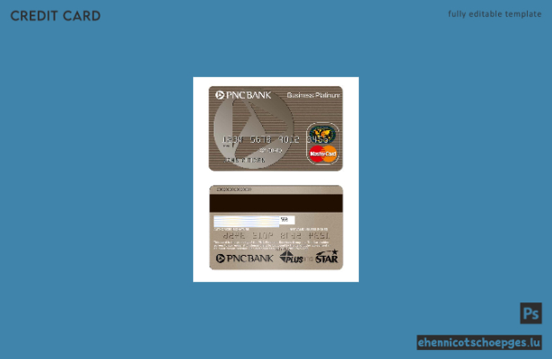 USA PNC Bank Mastercard Beispielvorschau
